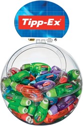 Tipp-Ex dérouleur de correction Micro Tape Twist, présentoir de 60 pièces en couleurs assorties