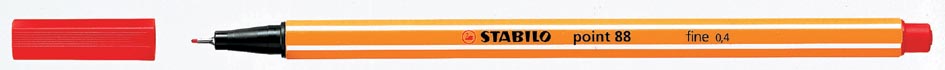 STABILO point 88 fineliner, rood afbeelding