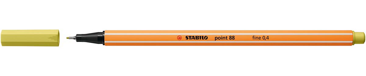 STABILO point 88 fineliner, mosterdgeel