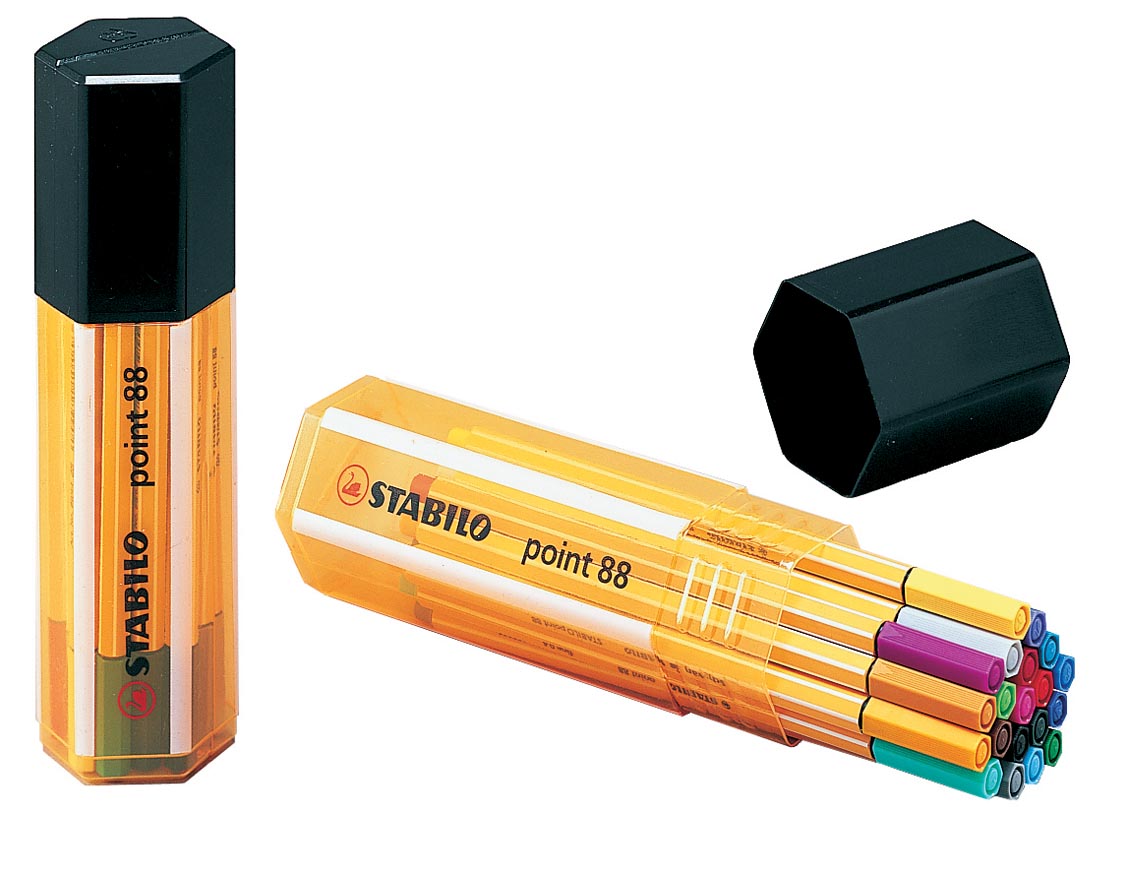 STABILO point 88 fineliner, Big Point box, 20 stuks in geassorteerde kleuren afbeelding