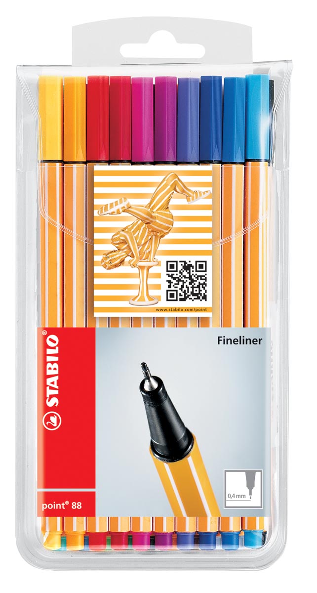 Stabilo Fineliner Point 88 Etui Van 20 Stuks In Geassorteerde Kleuren huismerk kopen in de aanbieding