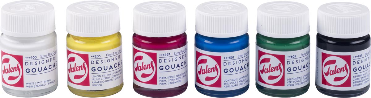 Talens Designer Gouache Colour Mixing Set 6 x 16 ml