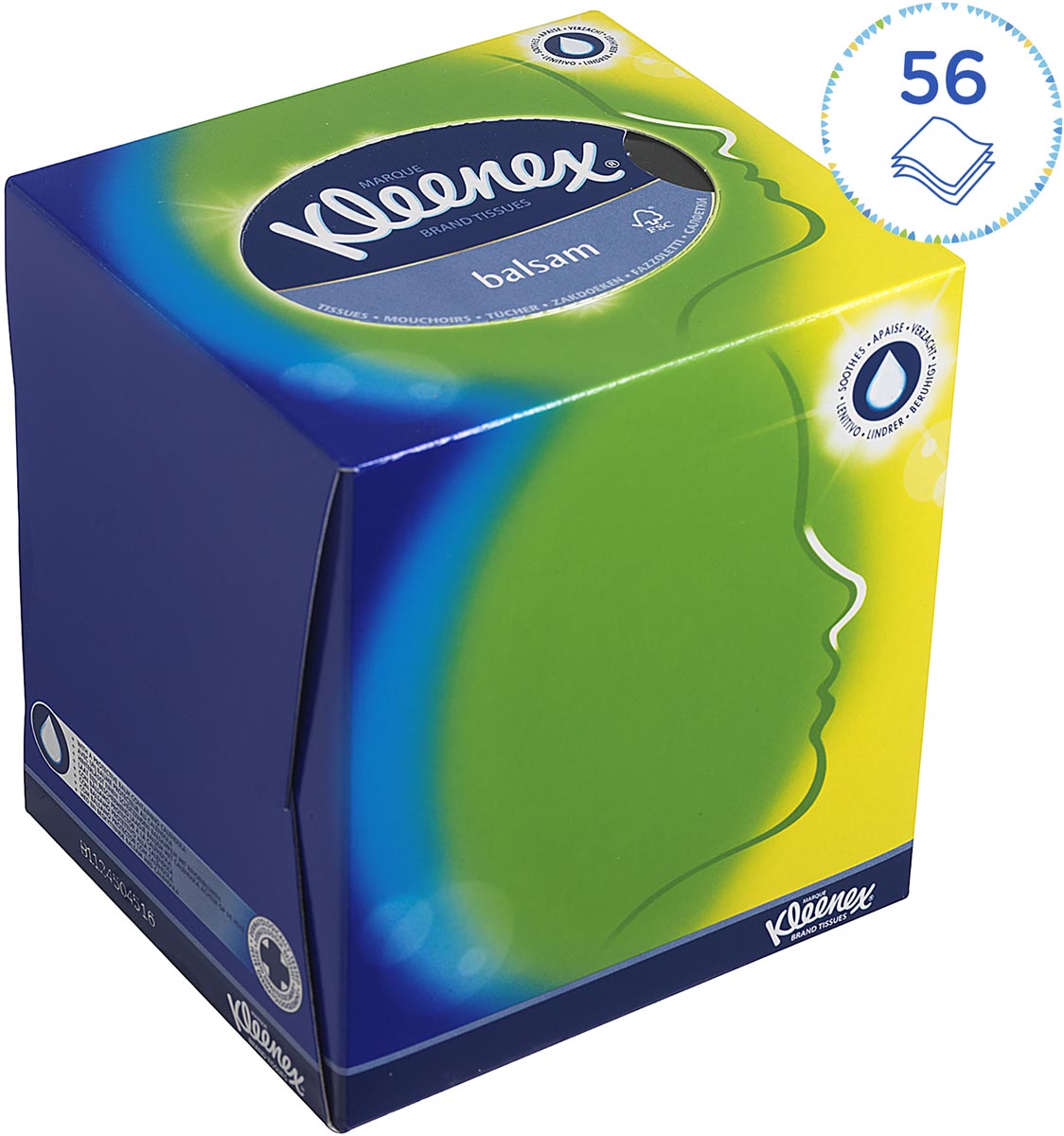 Kleenex gezichts tissues, doos van 56 tissues