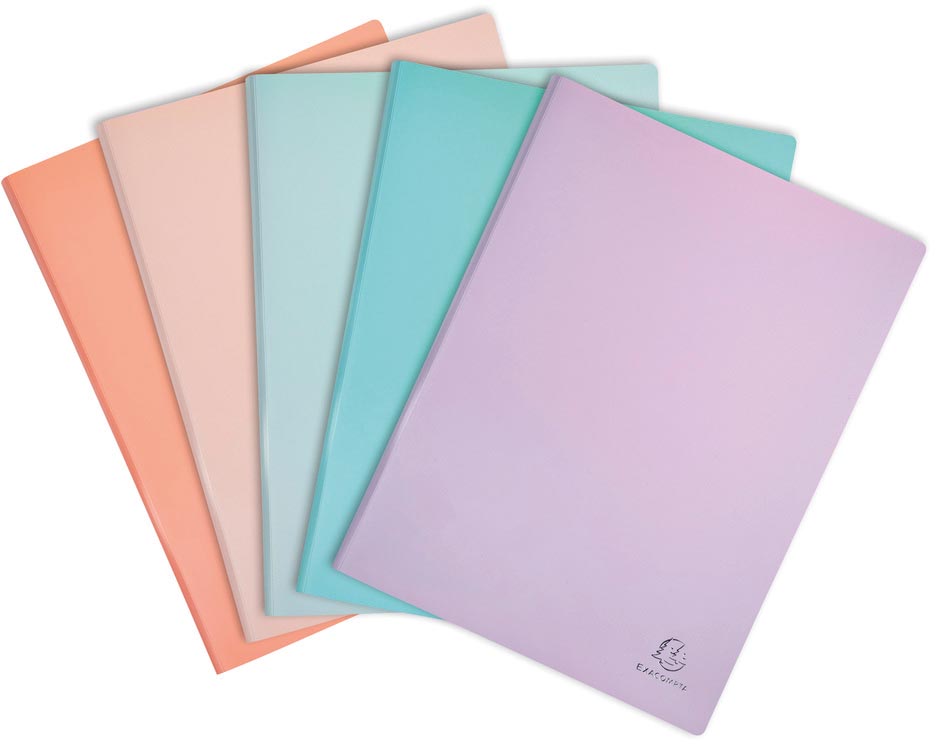 Exacompta Aquarel showalbum uit PP van 500 mm, met 30 tassen, in geassorteerde kleuren