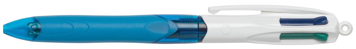 Bic 4 Colours Grip, balpen, 0,32 mm, 4 klassieke inktkleuren, lichaam blauw Bic 4 Colours Grip, balpen, 0,32 mm, 4 klassieke inktkleuren, lichaam blauw