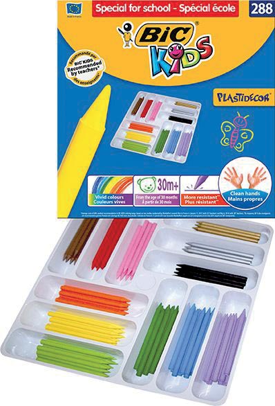 Bic Kids waskrijt Plastidecor doos met 288 stuks (classpack)