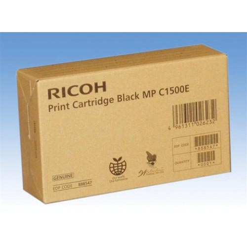 Ricoh inktcartridge DT1500BLK zwart, 9000 pagina's - OEM 888547