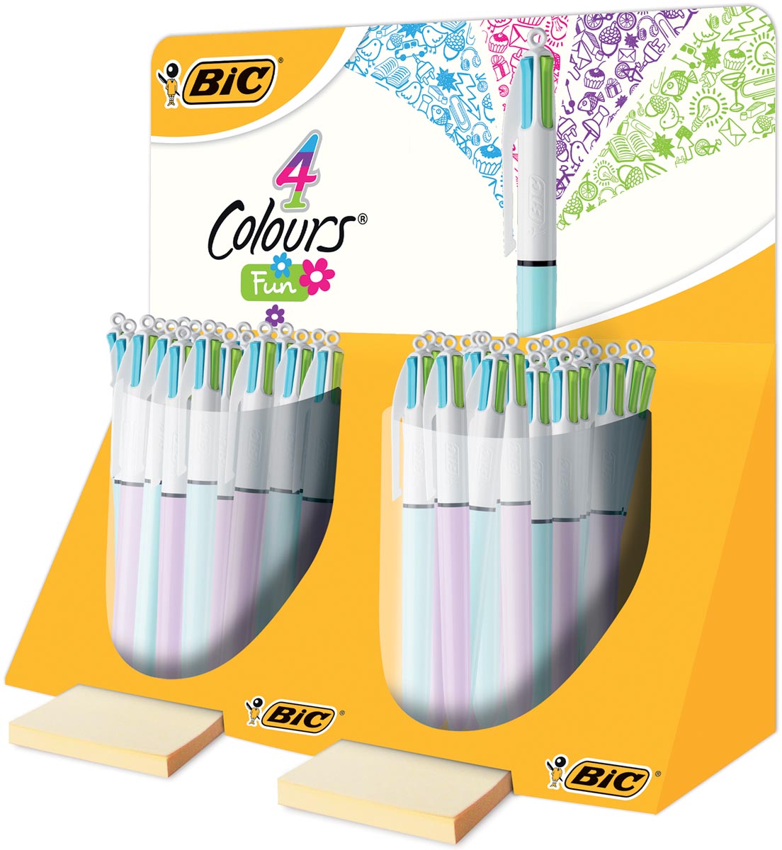 Bic balpen 4 Colours Fashion, display met 40 stuks