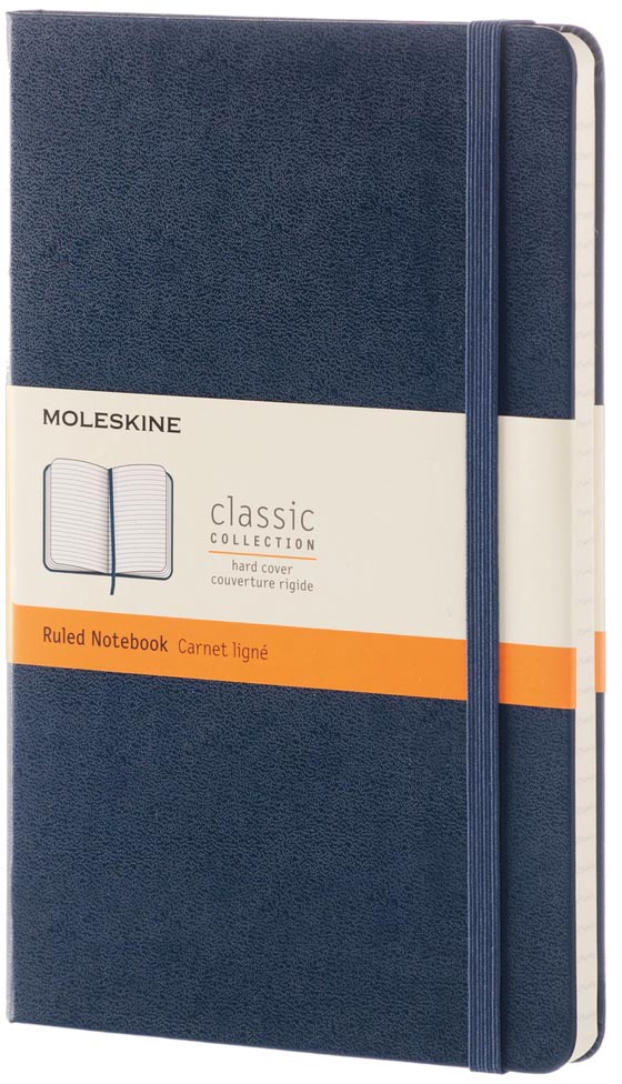 Moleskine notitieboek, ft 13 x 21 cm, gelijnd, harde cover, 240 blad, saffier afbeelding