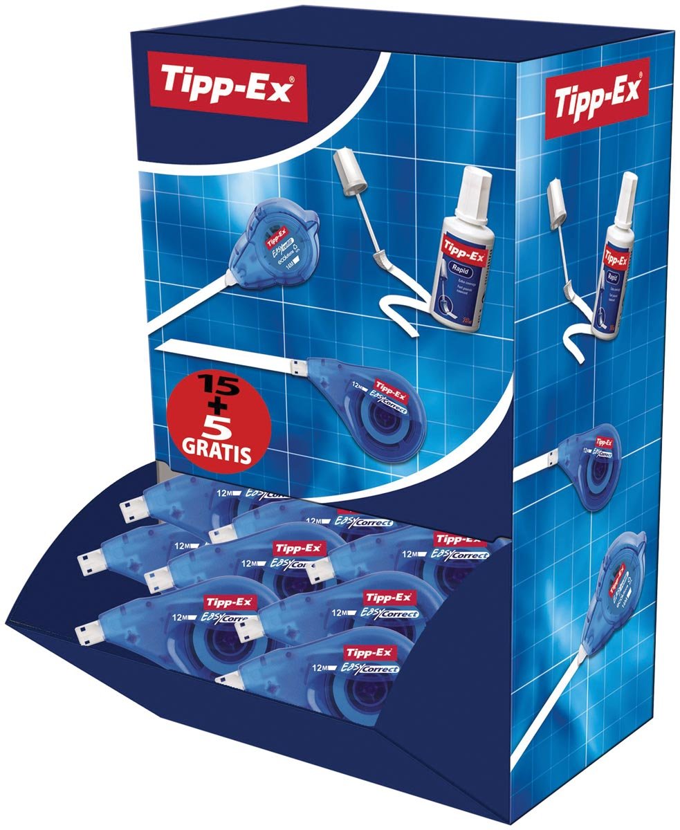 Tipp-Ex correctieroller Easy Correct 20 correctierollers (15 + 5 GRATIS) Tipp-Ex correctieroller Easy Correct 20 correctierollers (15 + 5 GRATIS)