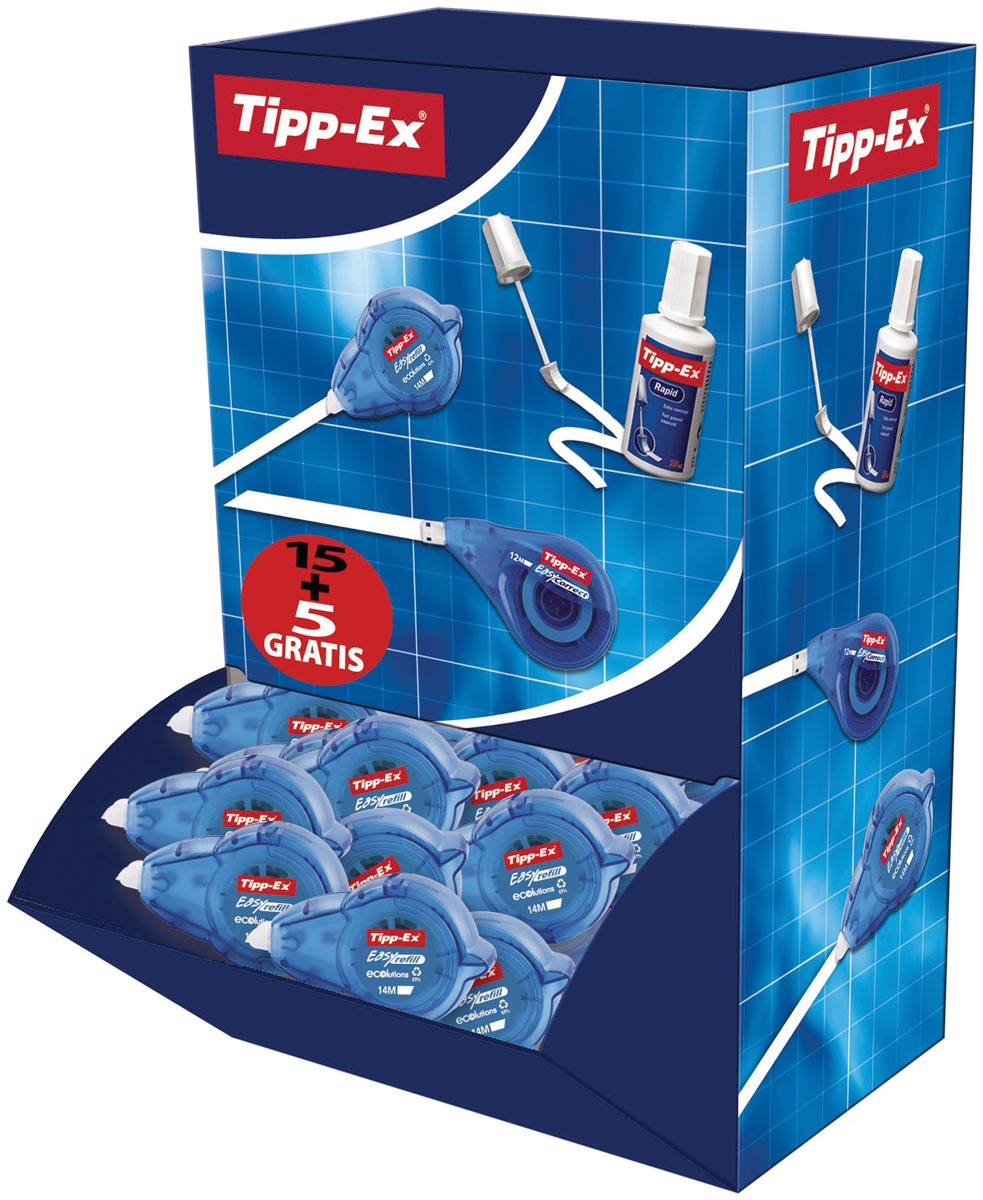 Tipp-ex correctieroller ECOlutions Easy Refill doos van 20 stuks (15 + 5 GRATIS) afbeelding
