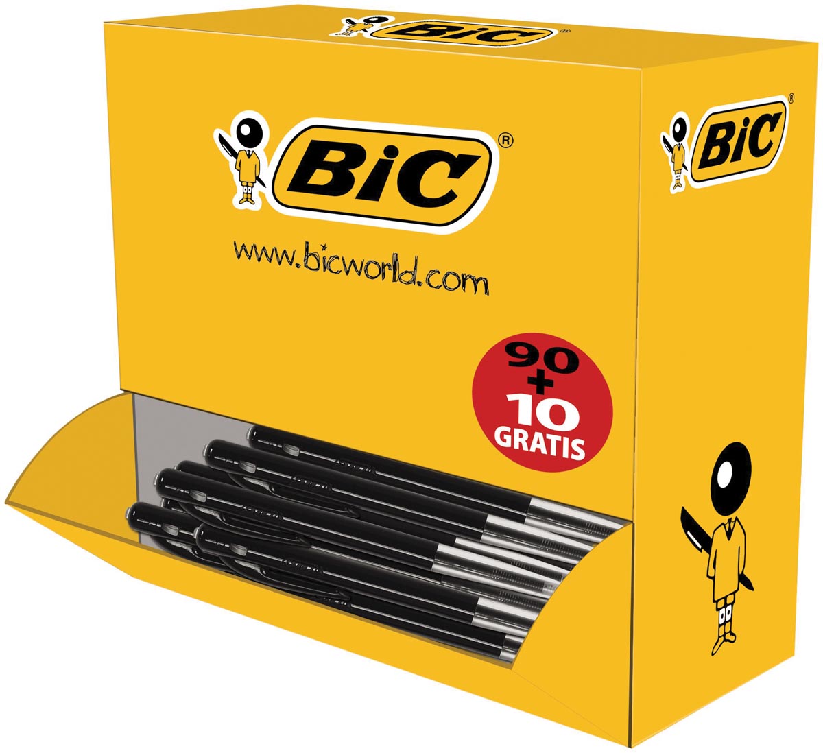 Bic balpen M10 Clic voordeelpak zwart afbeelding