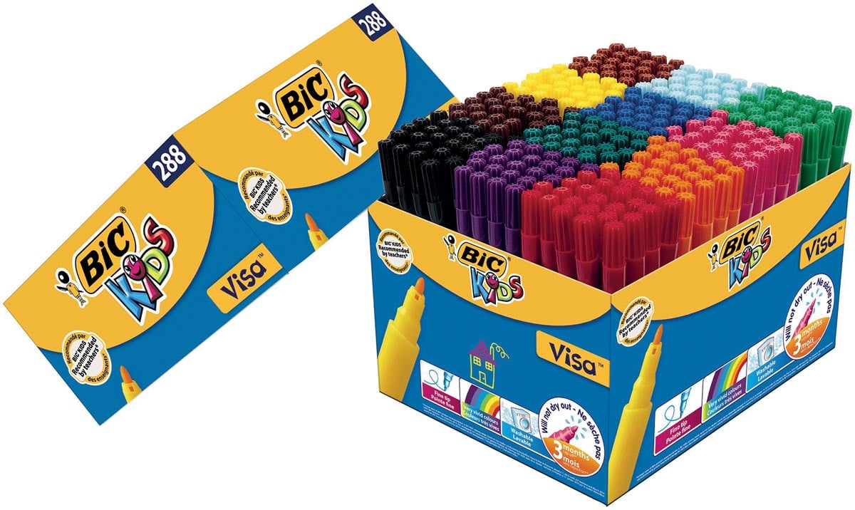 Bic Kids viltstift Visa 288 stiften (classpack 240 + 48 gratis)