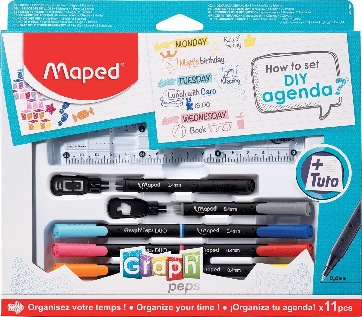 Maped How to agenda-set, 11-delige ophangdoos