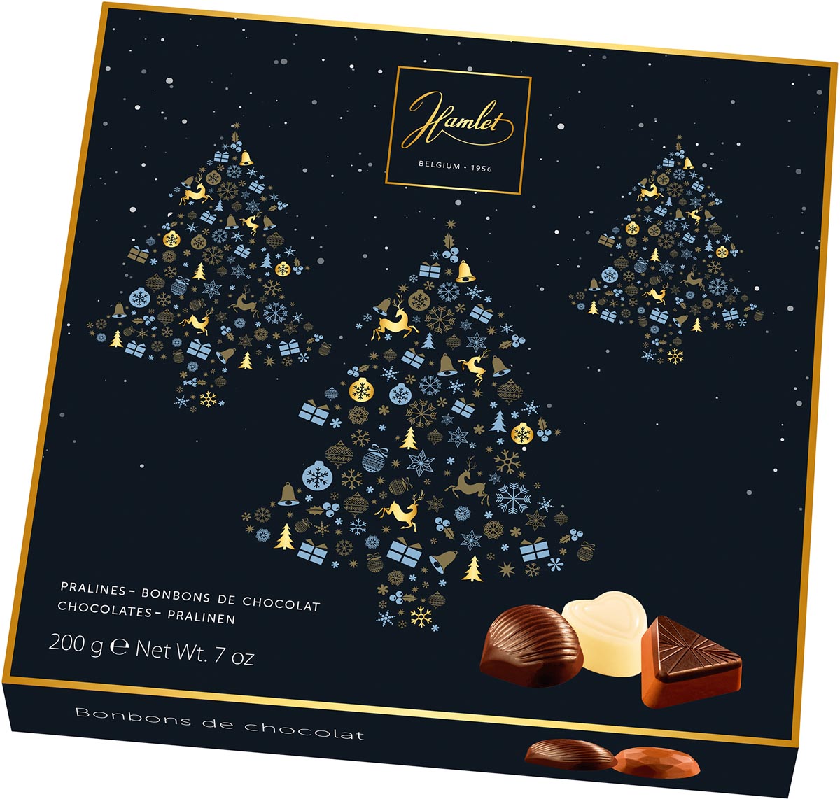 Hamlet chocolade kerstboom, doos van 200 g