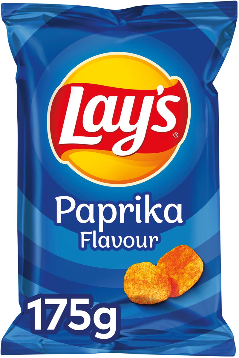 Lay's Chips Paprika, zak van 175 g Lay's Chips Paprika, zak van 175 g