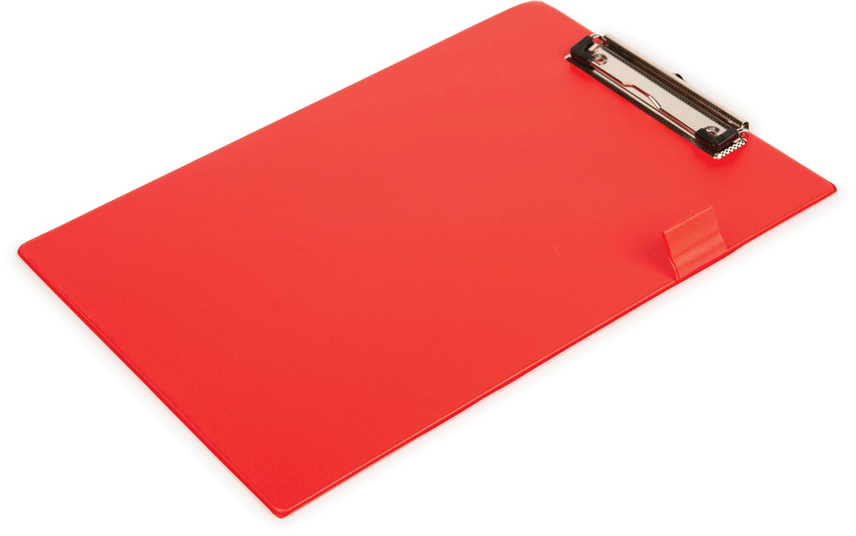 Pergamy klemplaat, voor ft A4, uit PVC, rood