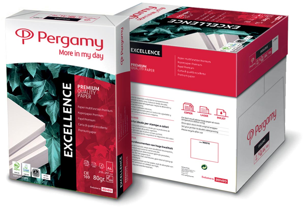 Pergamy Excellence printpapier ft A4, 80 g, pak van 500 vel Pergamy Excellence printpapier ft A4, 80 g, pak van 500 vel
