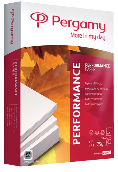 Pergamy Performance printpapier ft A4, 75 g, pak van 500 vel