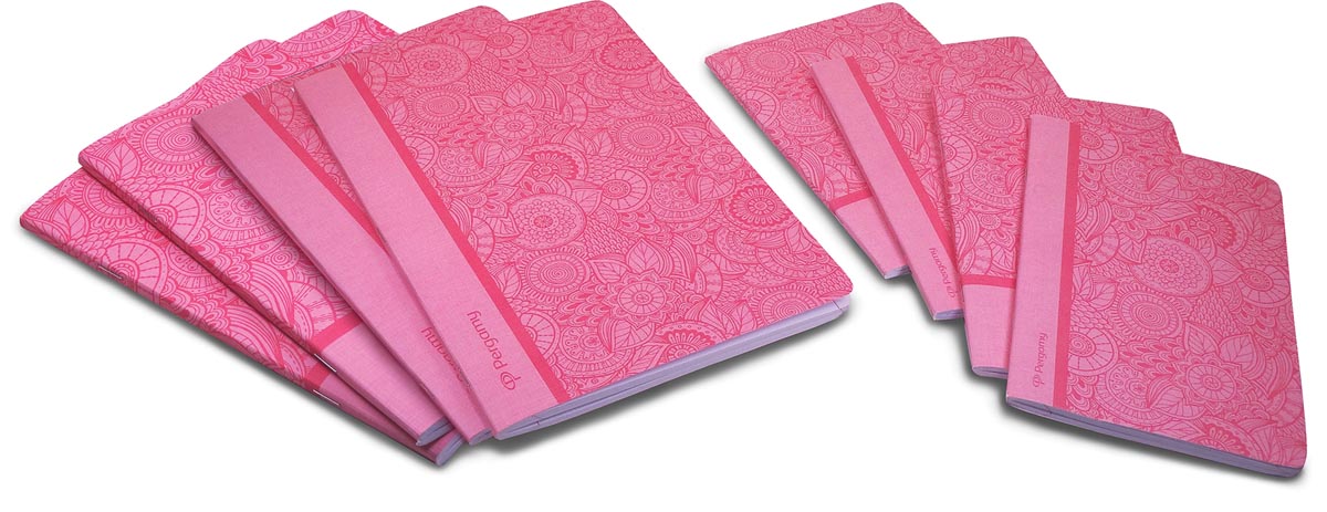 Pergamy Mandala schrift, ft A4, gelijnd, 48 bladzijden, roze