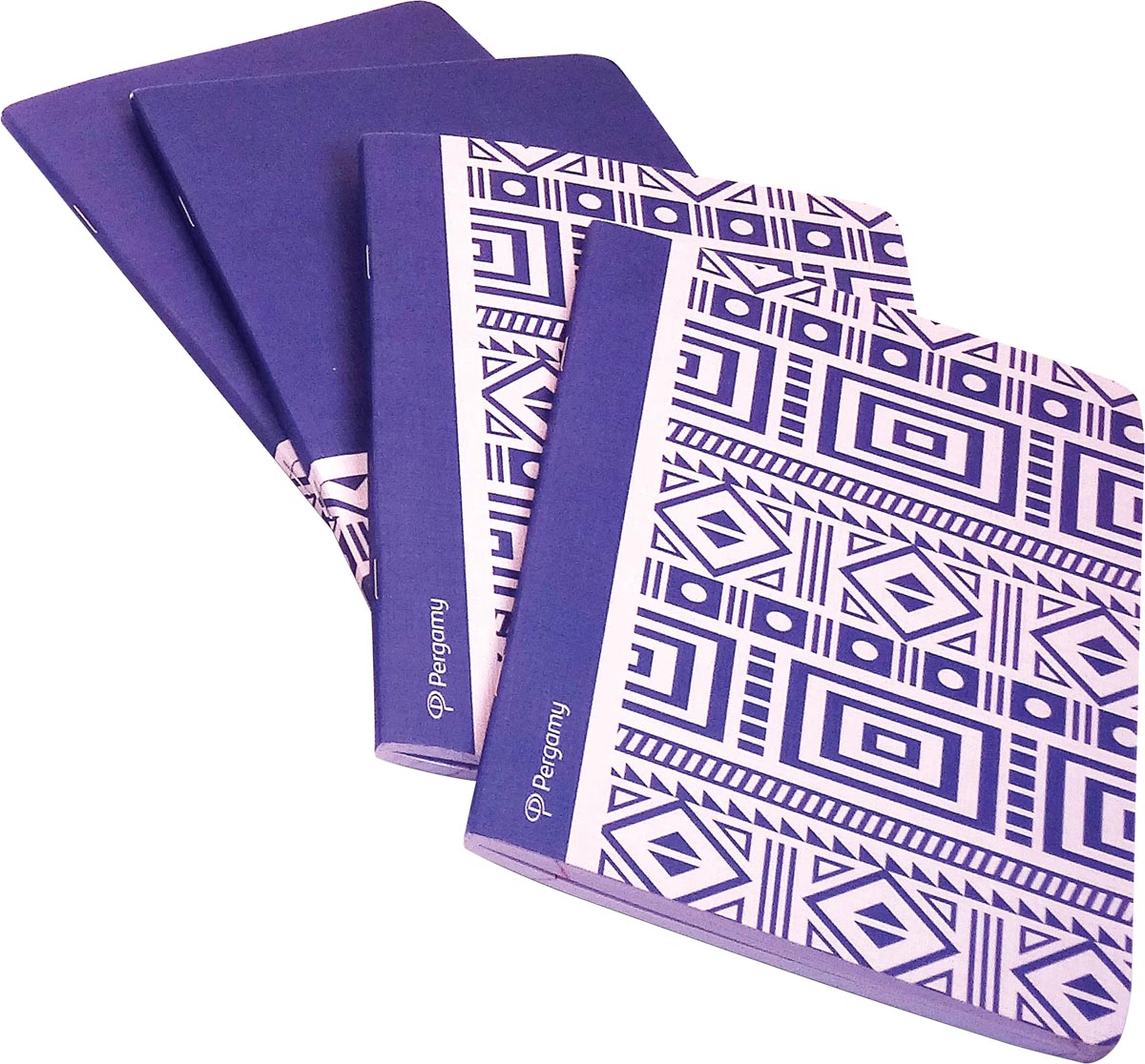 Pergamy Ethnic schrift, ft A5, geruit 5 mm, 48 bladzijden, blauw