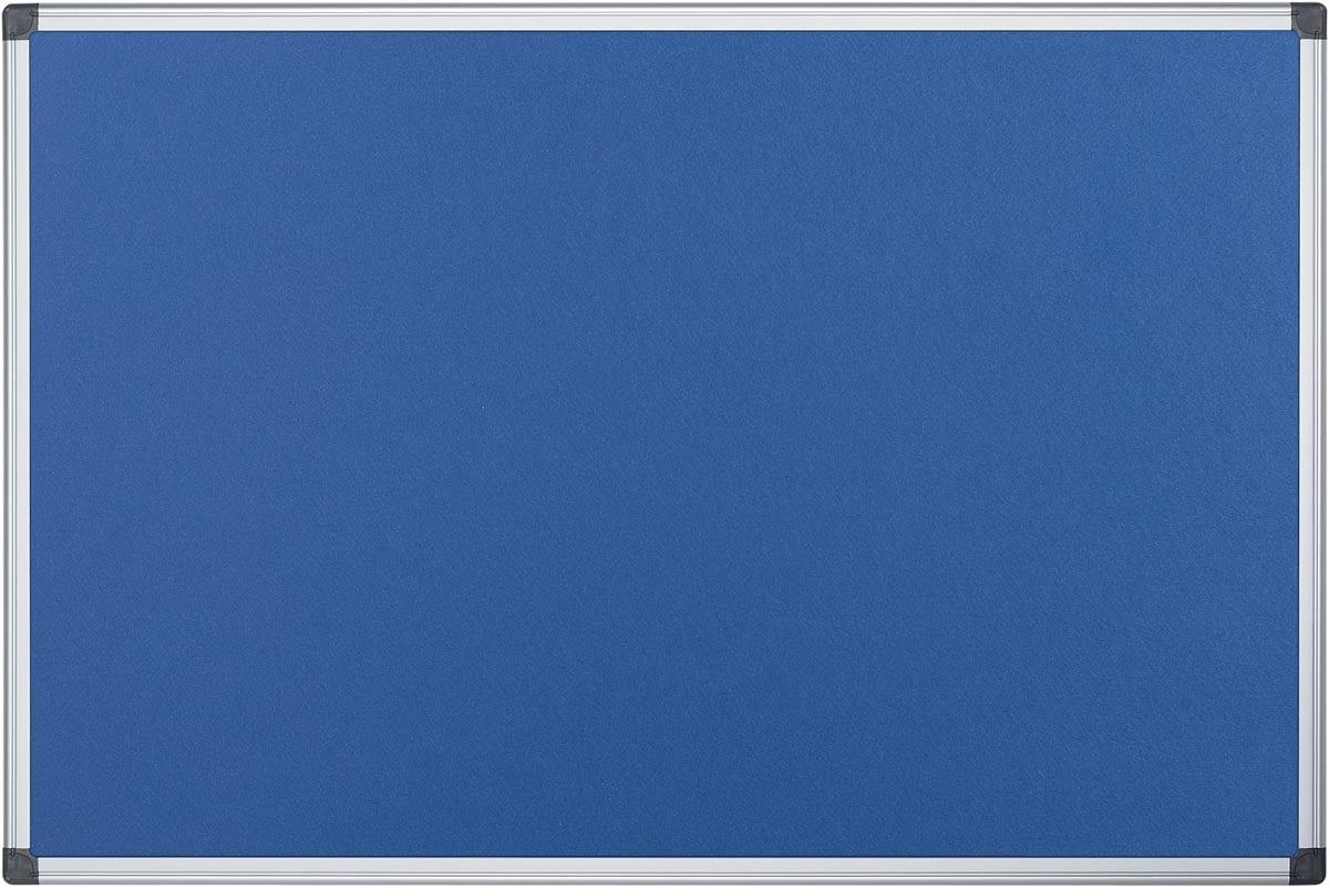 Pergamy textielbord met aluminium frame ft 90 x 120 cm, blauw