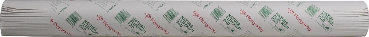 Pergamy flipchartpapier Natura, gerecylceerd, ft 65 x 98, effen, rol met 50 blad
