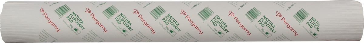 Pergamy flipchartpapier Natura, gerecycleerd, ft 65 x 98, geruit, rol met 50 blad