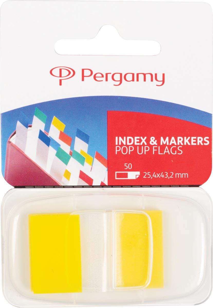 Pergamy index ft 43 x 25 mm, geel afbeelding