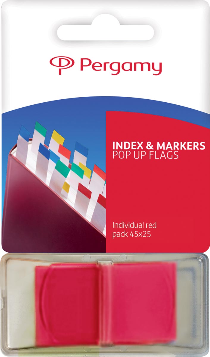 Pergamy Index Ft 43 X 25 Mm Rood huismerk kopen in de aanbieding