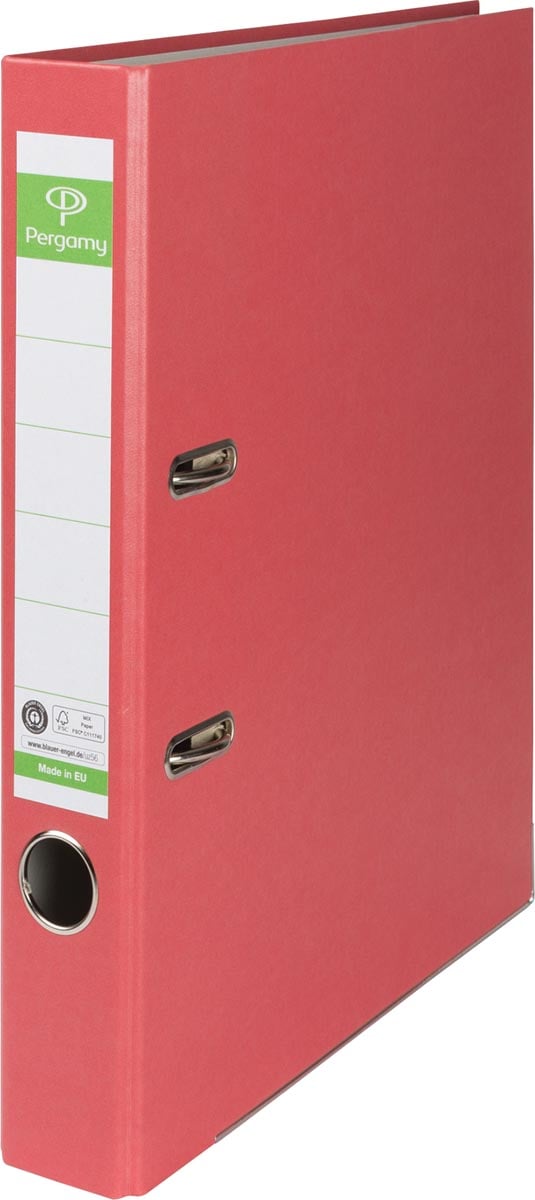 Pergamy ordner, voor ft A4, uit Recycolor papier, rug van 5 cm, rood afbeelding