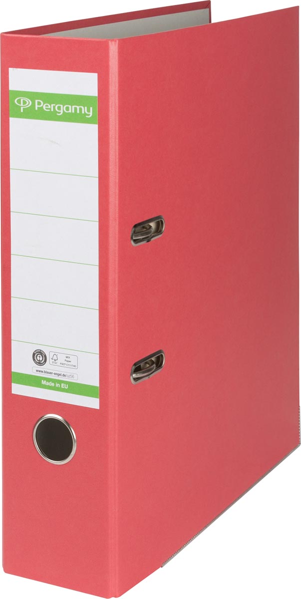 Pergamy ordner, voor ft A4, uit Recycolor papier, rug van 8 cm, rood afbeelding
