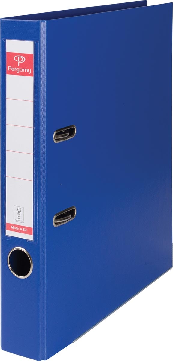 Pergamy ordner, voor ft A4, volledig uit PP, rug van 5 cm, donkerblauw afbeelding