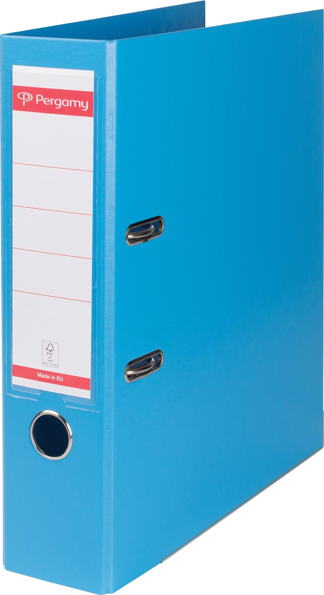 Pergamy ordner, voor ft A4, volledig uit PP, rug van 8 cm, blauw afbeelding