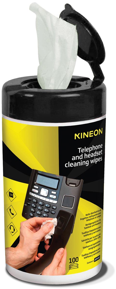 Kineon Schoonmaakdoekjes Voor Telefoon En Headsets Bus Van 100 Doekjes huismerk kopen in de aanbieding