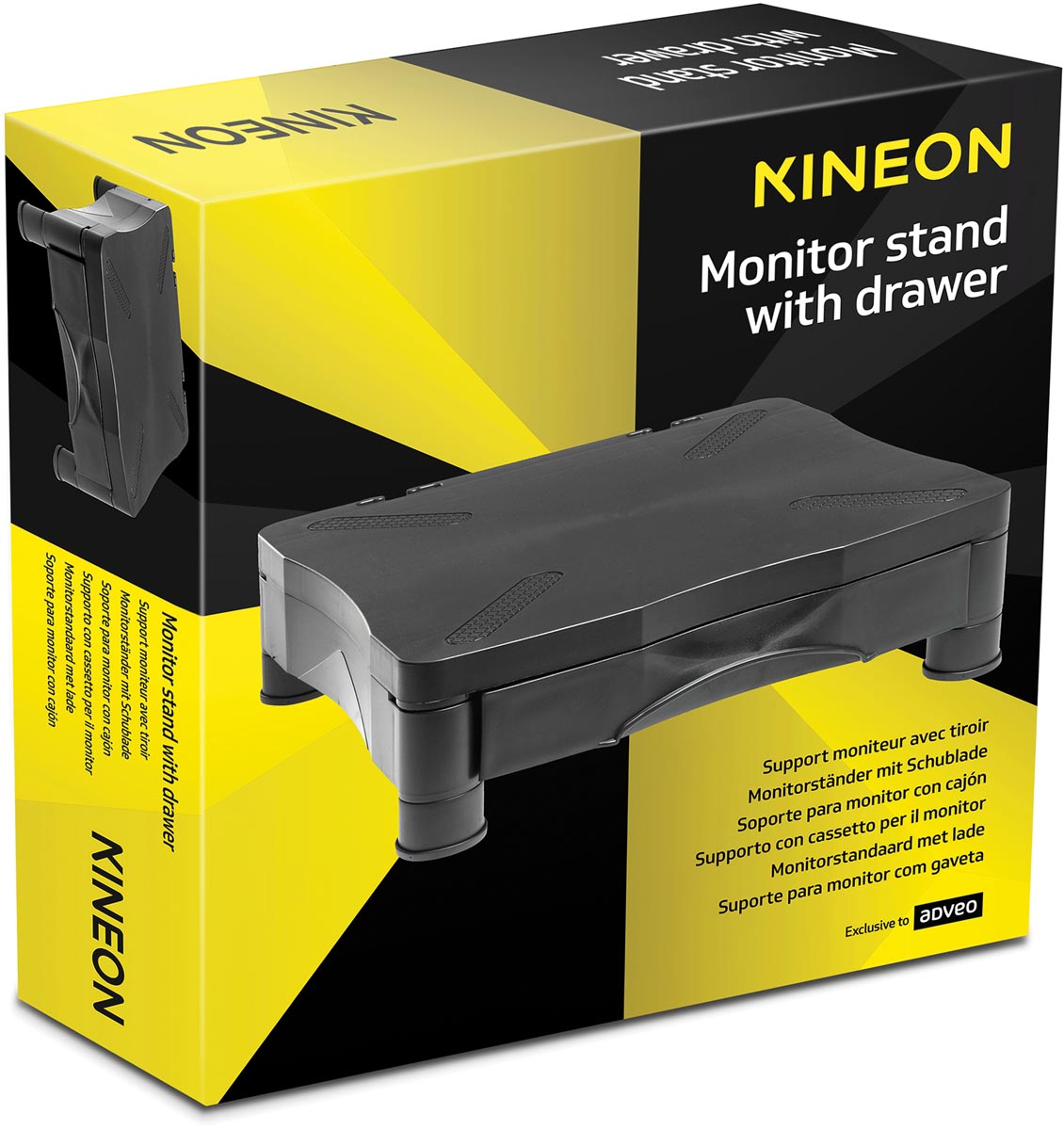 Kineon Monitorstandaard Met Lade Zwart huismerk kopen in de aanbieding
