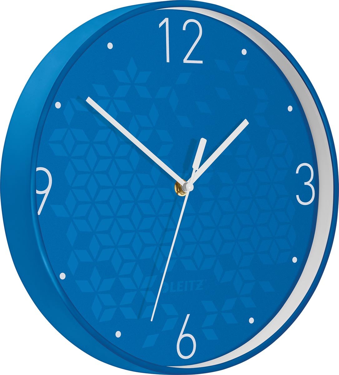 Leitz WOW wandklok, diameter 30 cm, blauw afbeelding