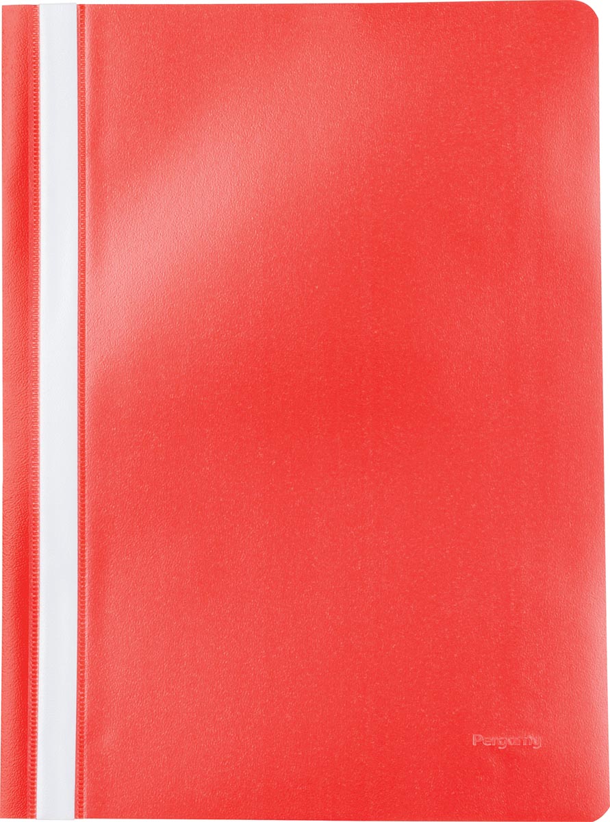 Pergamy snelhechtmap, ft A4, PP, pak van 5 stuks, rood