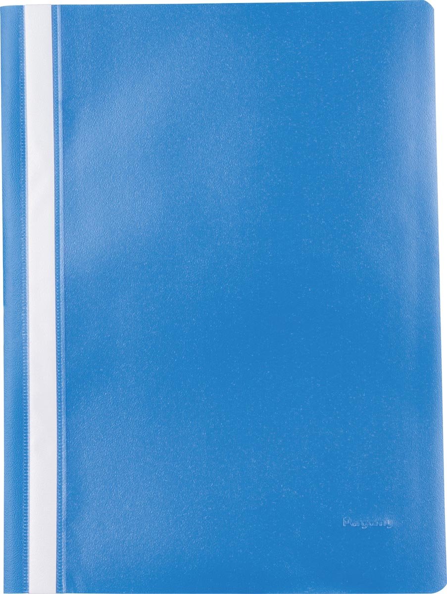 Pergamy snelhechtmap, ft A4, PP, pak van 5 stuks, donkerblauw afbeelding