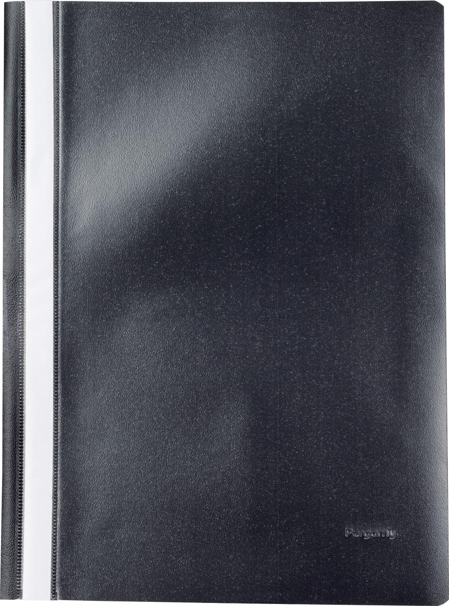 Pergamy snelhechtmap, ft A4, PP, pak van 5 stuks, zwart afbeelding