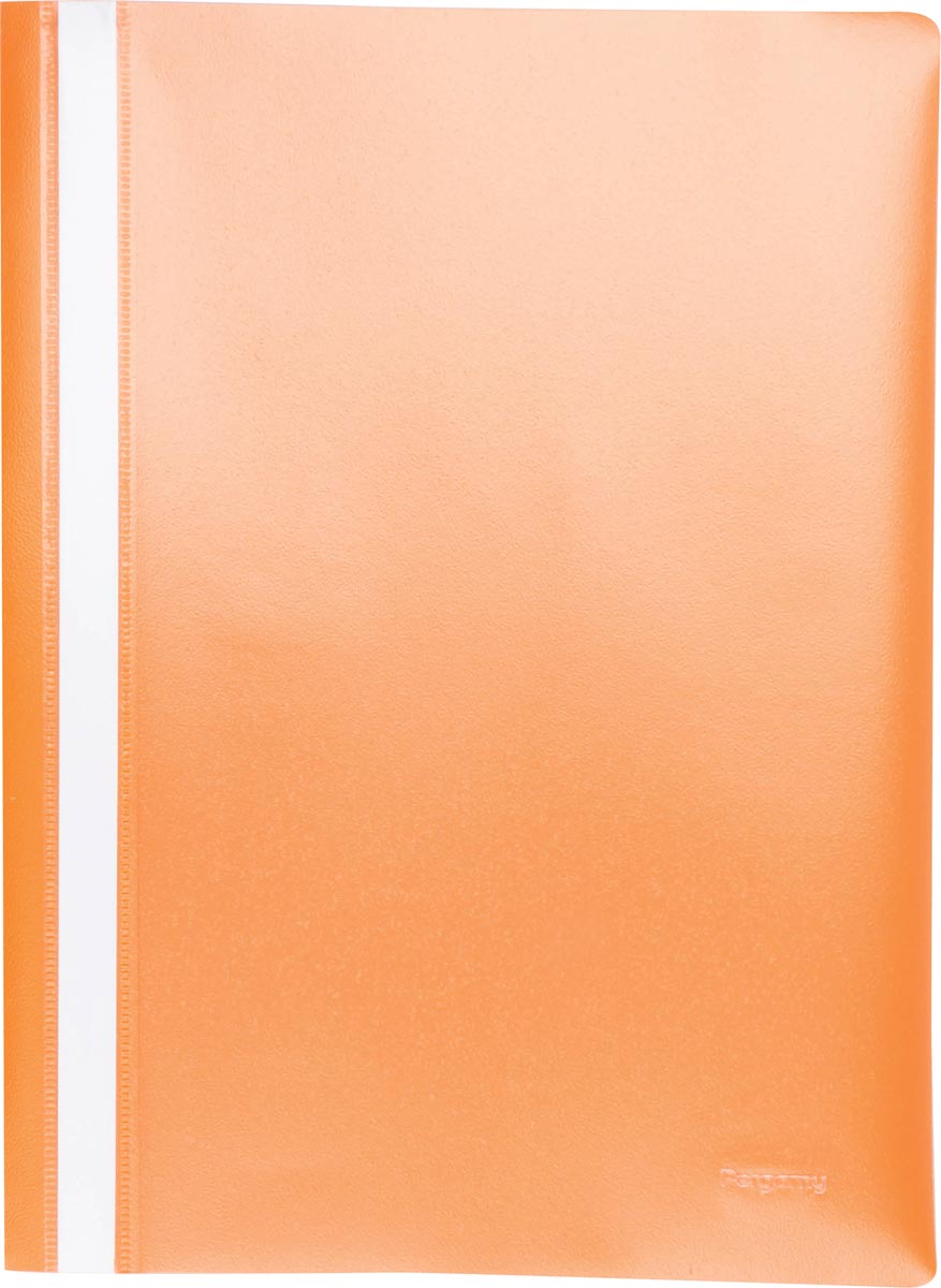 Pergamy snelhechtmap, ft A4, PP, pak van 25 stuks, oranje afbeelding
