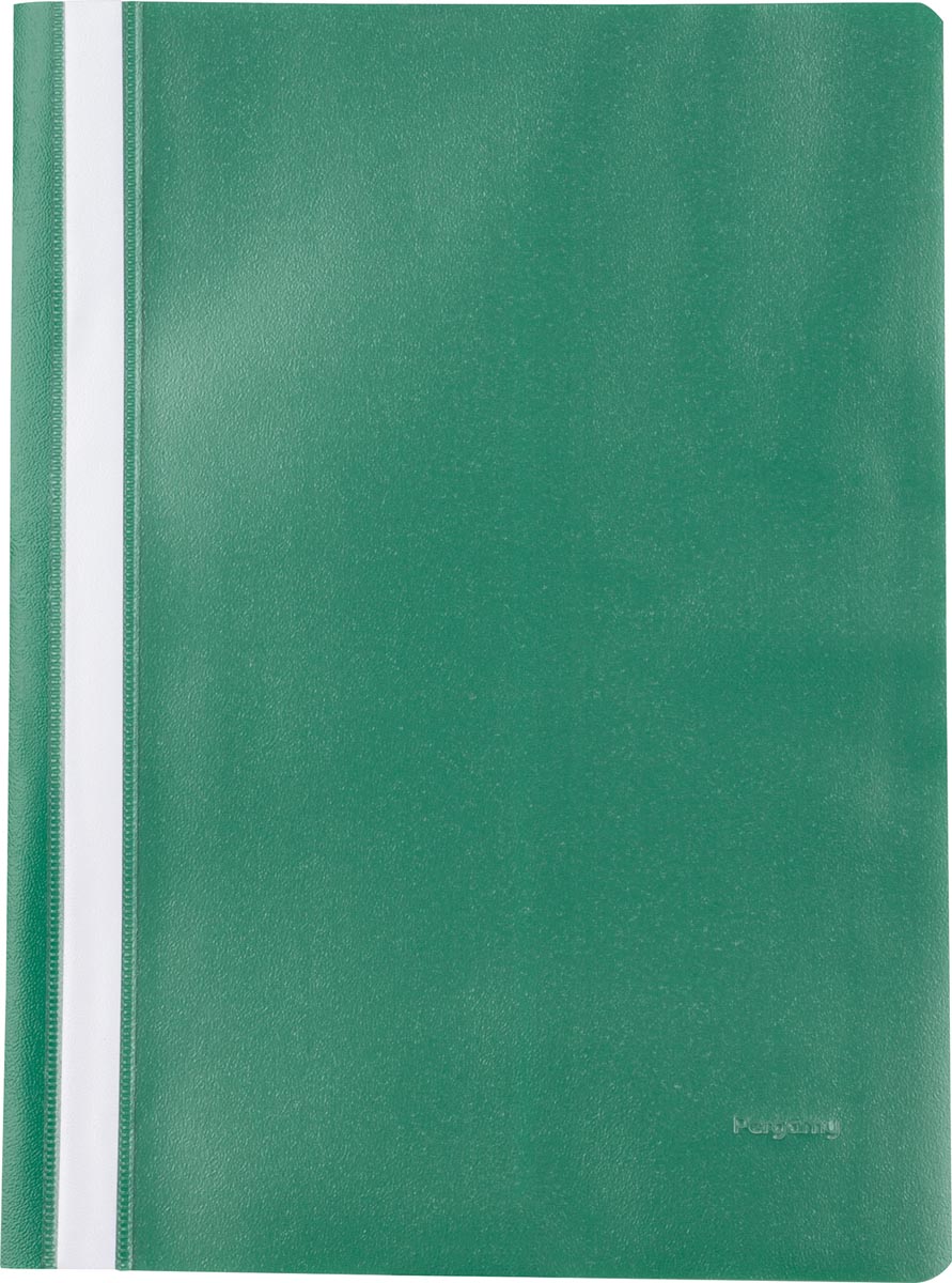 Pergamy snelhechtmap, ft A4, PP, pak van 5 stuks, groen afbeelding