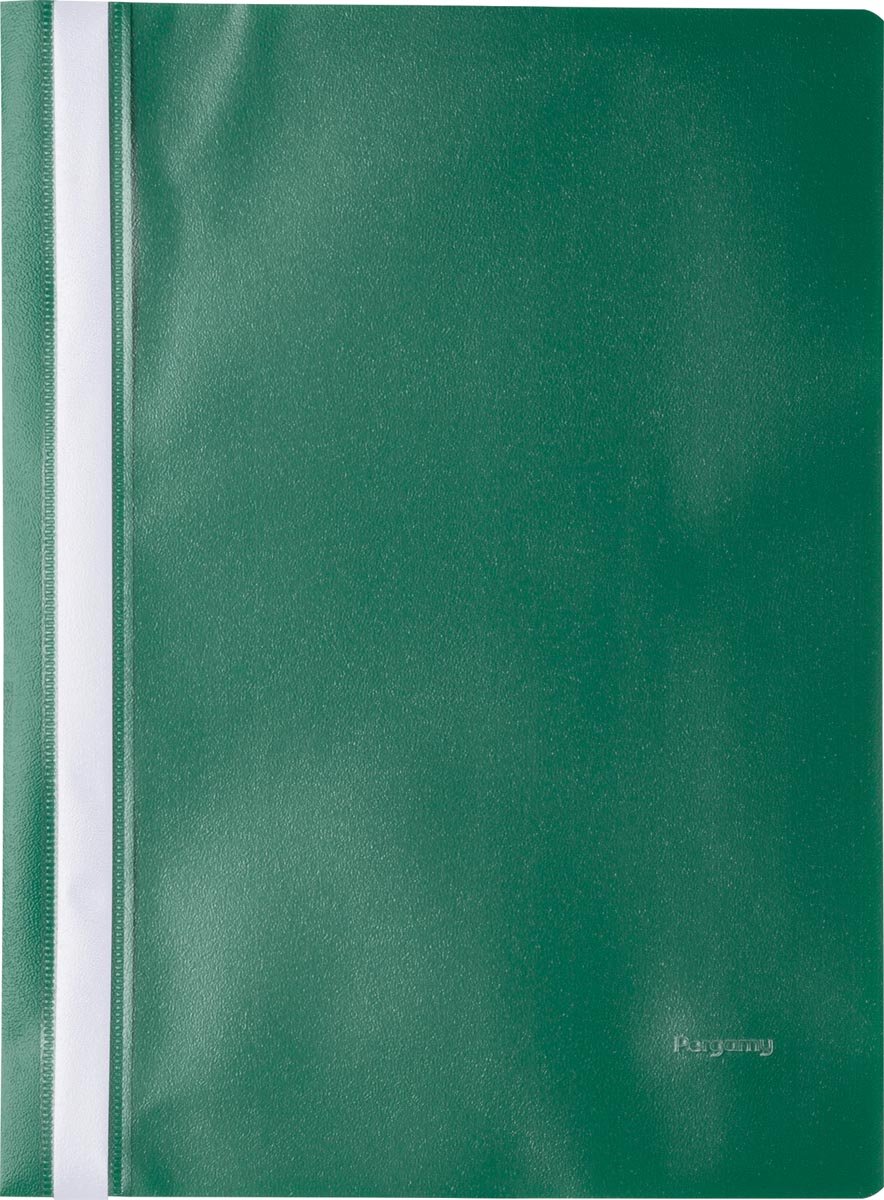 Pergamy snelhechtmap, ft A4, PP, pak van 25 stuks, groen afbeelding