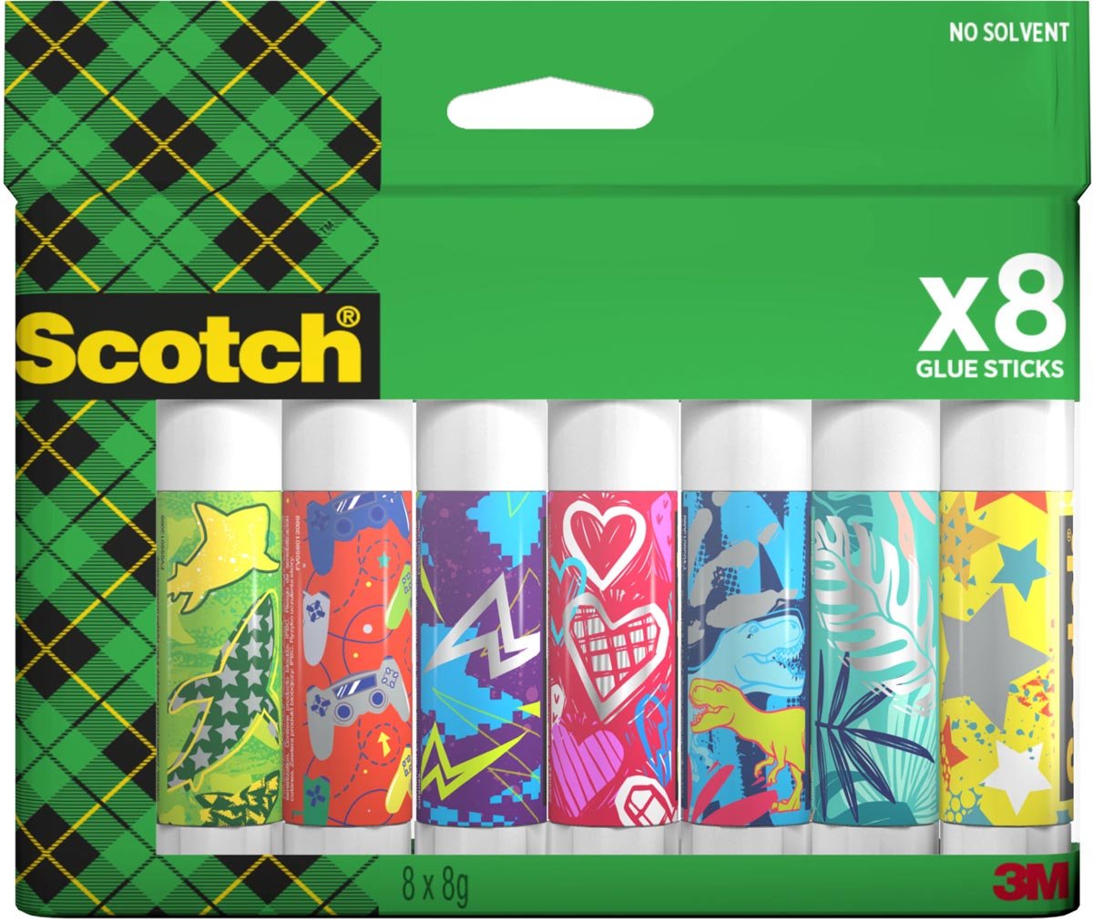 Scotch plakstift 8 g, pak van 8 stiften afbeelding