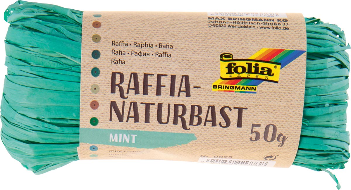 Folia raffia muntgroen
