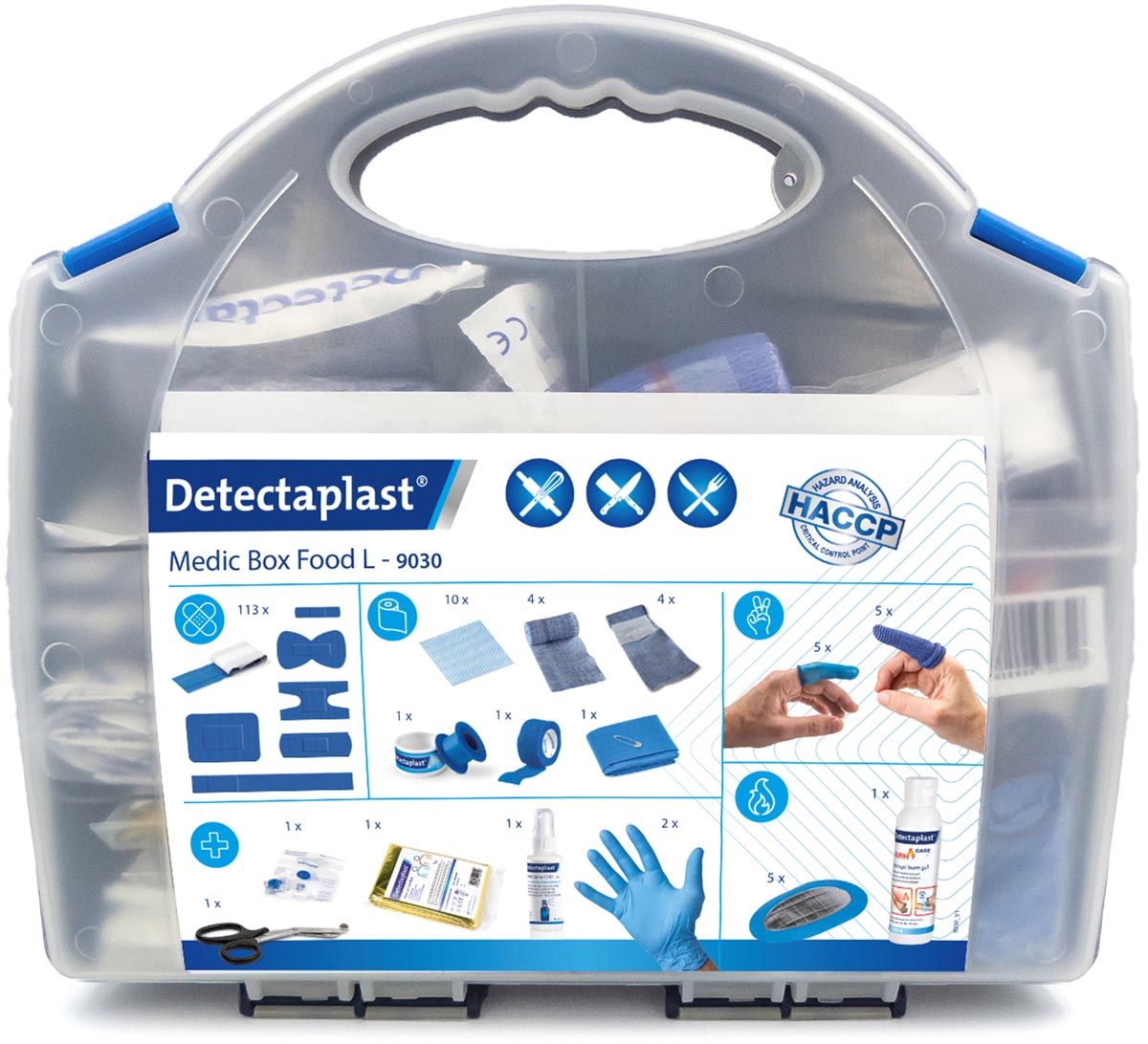 Detectaplast EHBO-koffer Medic Box Food L, HACCP inhoud tot 20 personen afbeelding