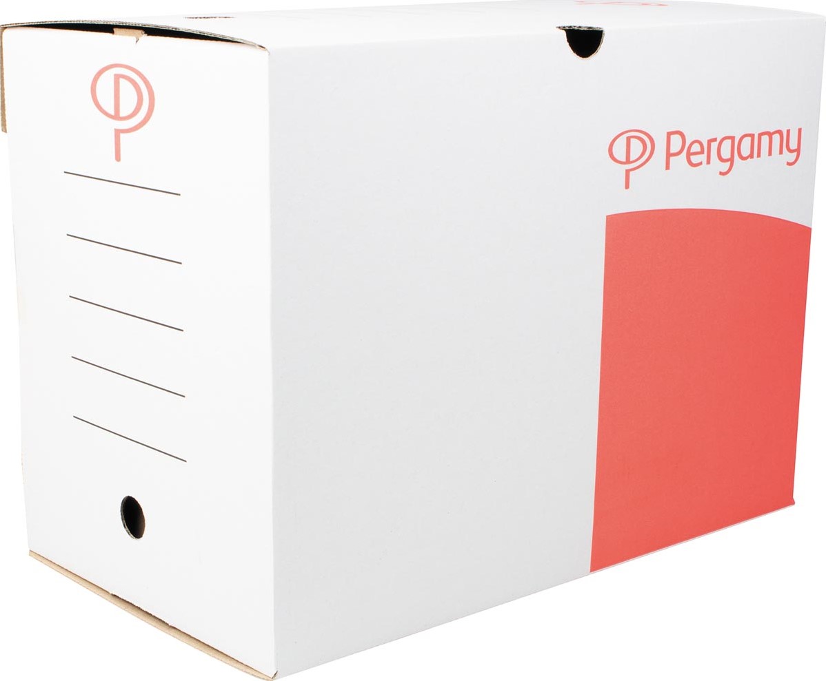 Pergamy Archiefdoos X 25 X 33 Cm L X H X P Wit Manuele Montage Bij Vindiq Office