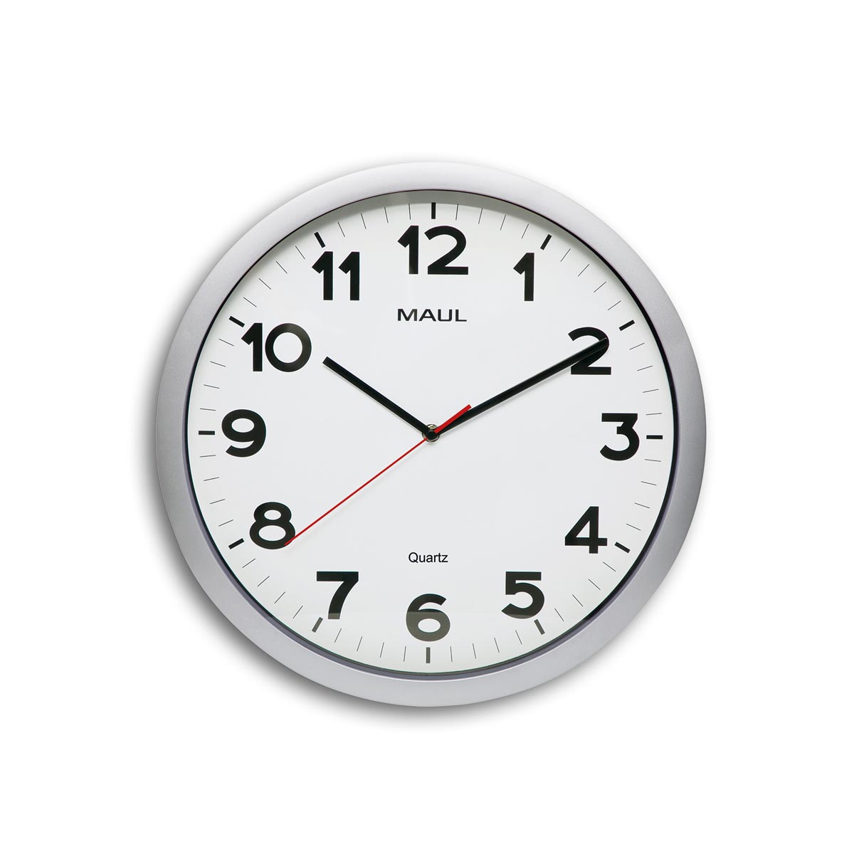 Wandklok maul step quartz ø40x5cm kunstst zil/wit | 1 stuk