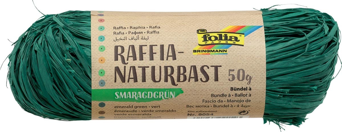Folia raffia smaragdgroen afbeelding