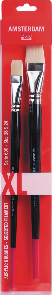 Amsterdam acrylverfpenseel XL, blister van 2 stuks Amsterdam acrylverfpenseel XL, blister van 2 stuks